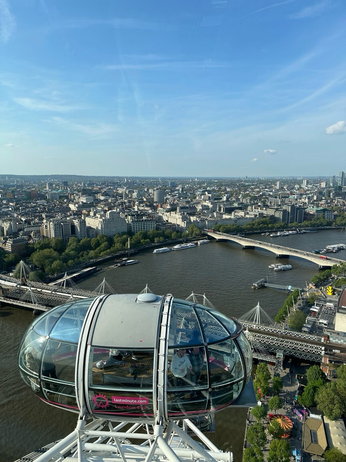 London Eye pod aerial view