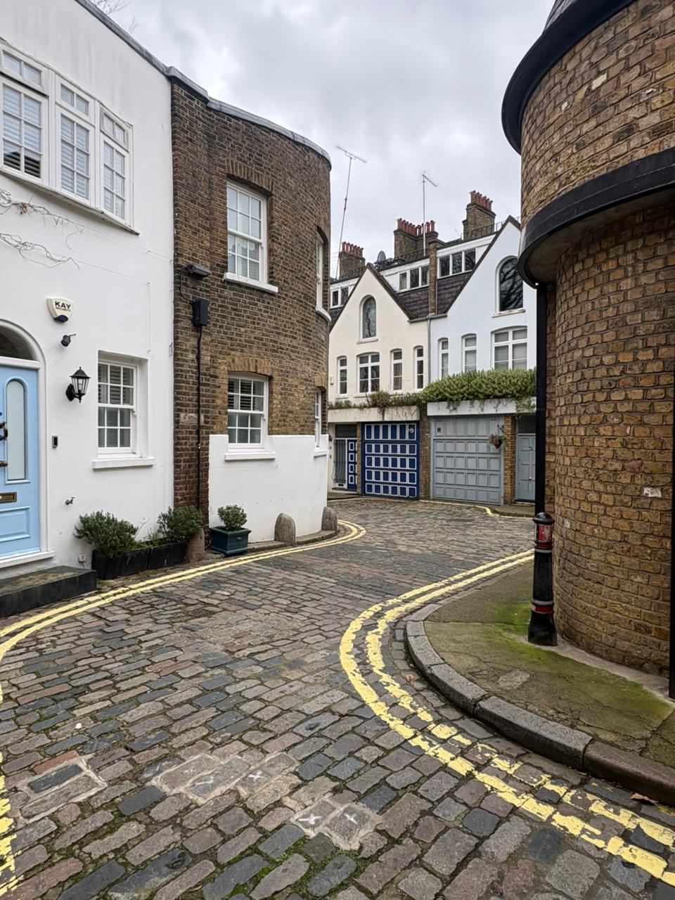 Cobblestone mews street